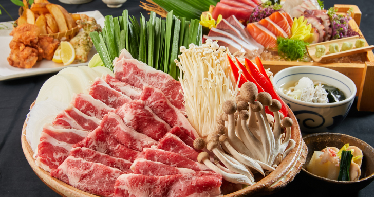 夏野菜と牛肉の<br>蒸し陶板