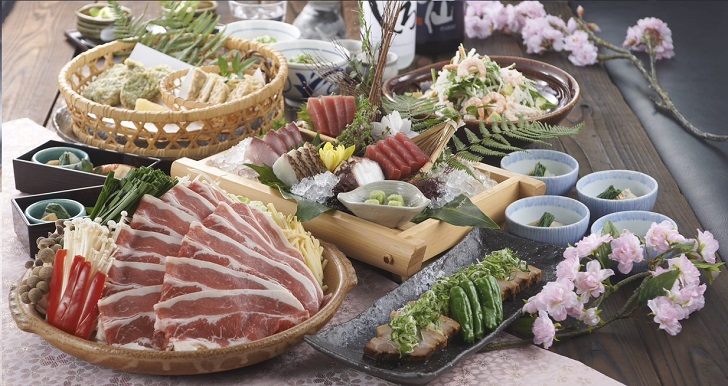 春野菜と牛肉の<br>甘辛陶板焼き
